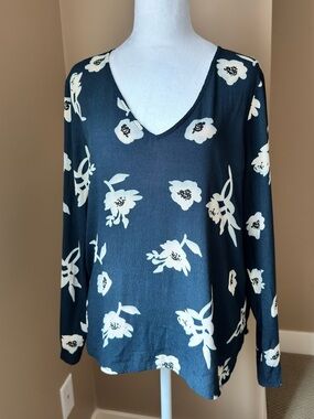 ICHI Floral Viscose Blouse
